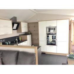 Stunning luxury caravan on beautiful seaside holiday park near Aberystwyth in mid- Wales