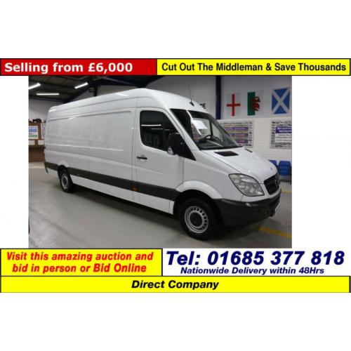 2008 - 58 - MERCEDES SPRINTER 311 2.2CDI LEFT HAND DRIVE LWB VAN (GUIDE PRICE)