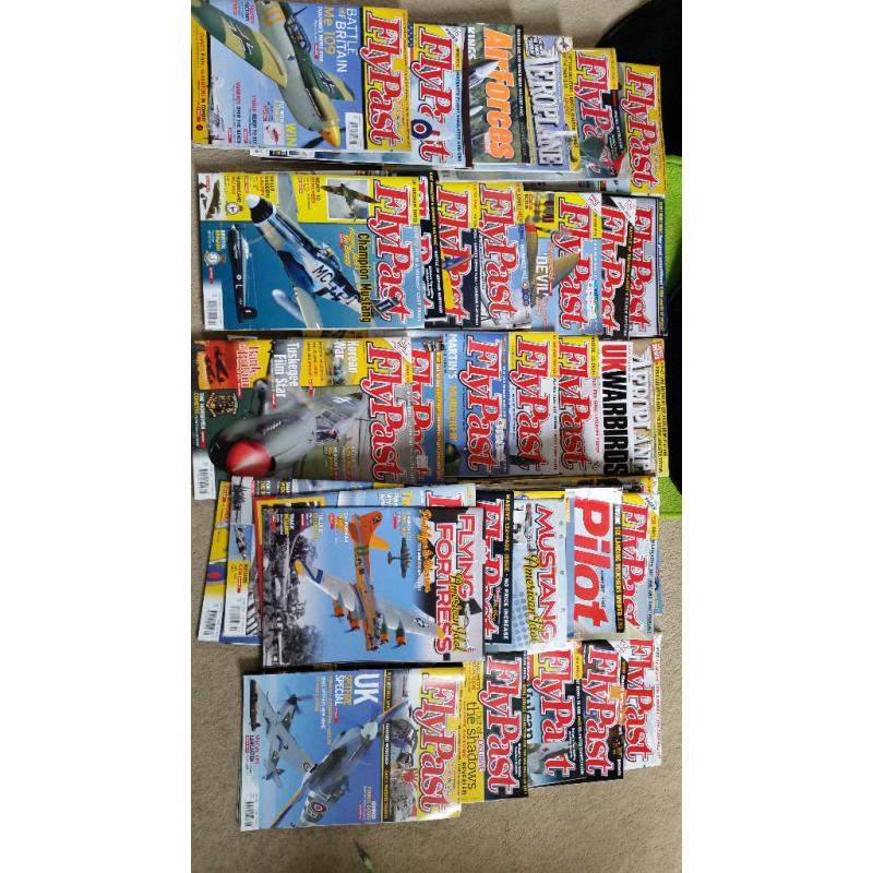 Large collection of assorted aviation mags - Flypast, Aeroplane, Pilot