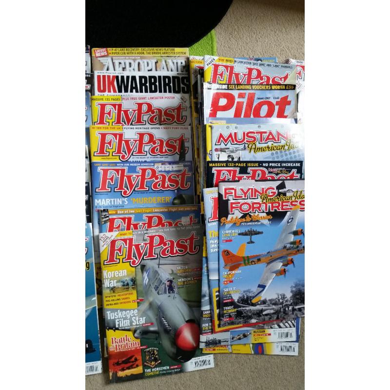 Large collection of assorted aviation mags - Flypast, Aeroplane, Pilot