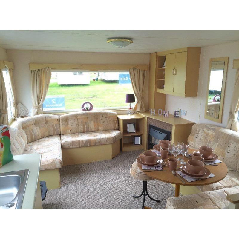 BARGAIN STATIC CARAVAN FOR SALE AT SANDY BAY HOLIDAY PARK IN NORTHUMBERLAND
