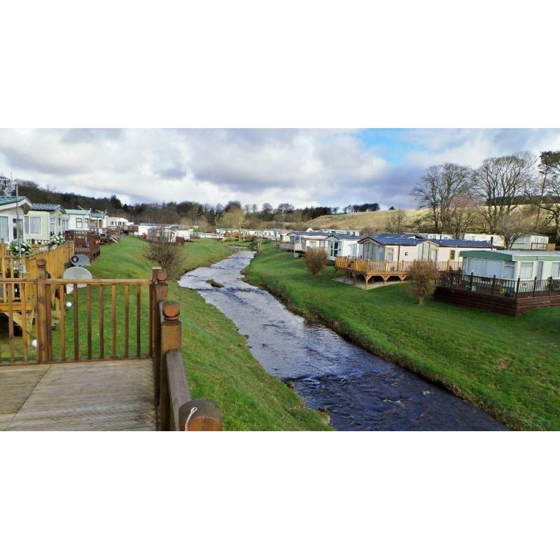 2008 Willerby Evolution 39 x 12 2 Bed sited on a Prime Riverside Pitch at Blackadder Holiday Park