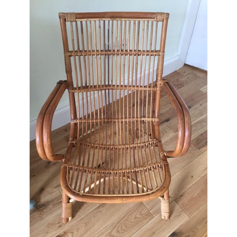 Pair of vintage children's wicker chairs