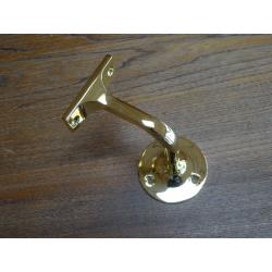 Handrail brackets, 4No., brass finish, for staircase handrail