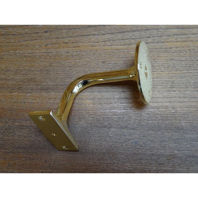 Handrail brackets, 4No., brass finish, for staircase handrail