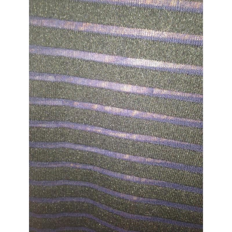 Full length black/ blue knit dress