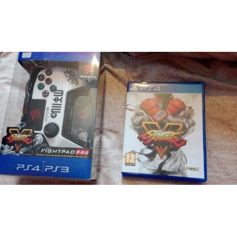 PS4 GAME AND CONTROLLER / STREET FIGHTER V /WILL SELL TOGETHER OR WILL SPLIT / FOR SALE OR SWAPS