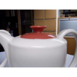 Poole pottery "red indian and magnolia" teapots x2