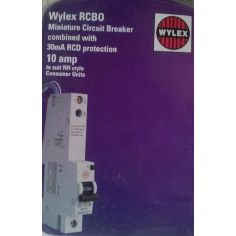 NEW - Wylex RCBO 10Amp (3 Available)