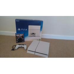 New glazier white ps 4 with call of duty game