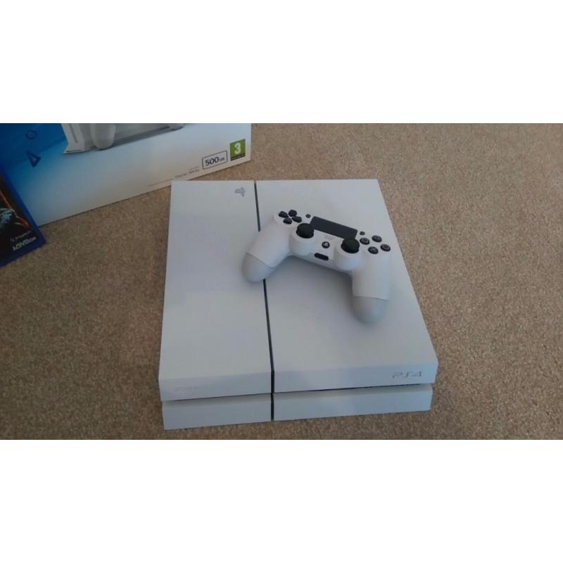 New glazier white ps 4 with call of duty game