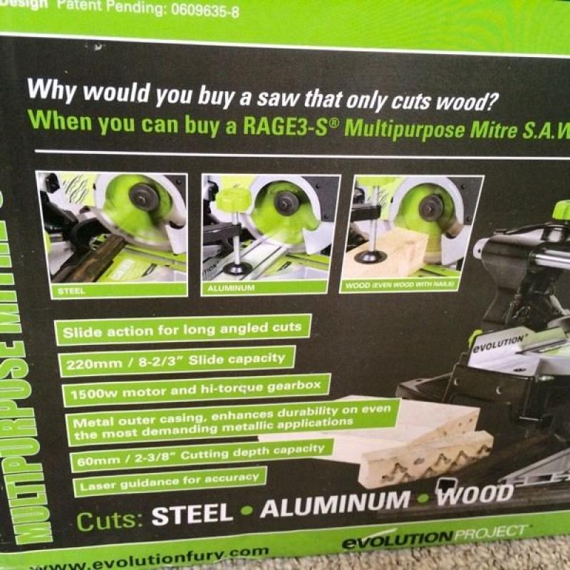 Evolution mitre power saw (new in box never used) fury3