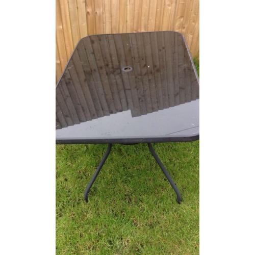 Large glass patio table