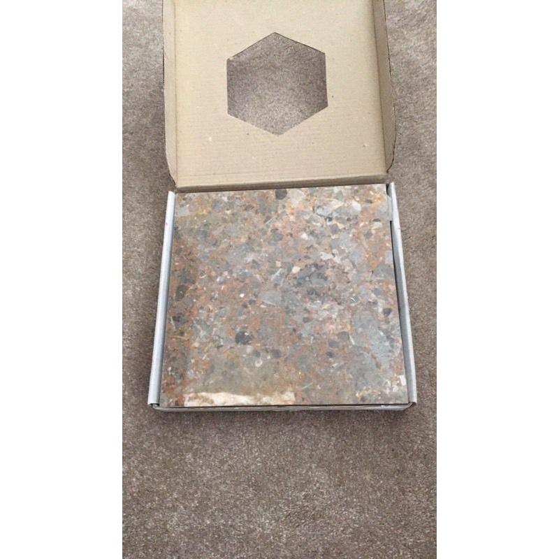 Polished marble tiles