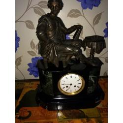 Antique slate clock. Japy freres 1880s