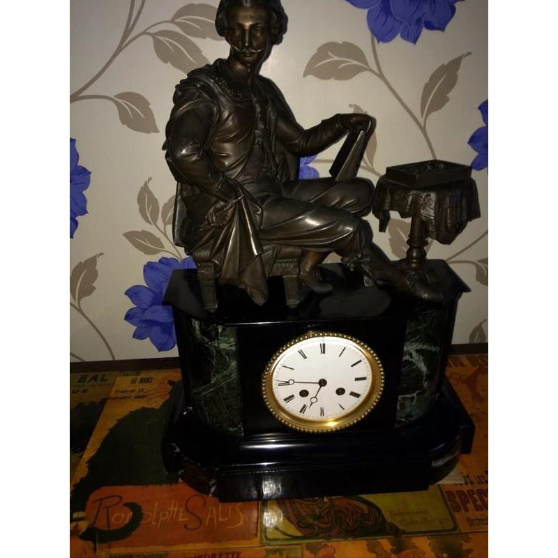 Antique slate clock. Japy freres 1880s