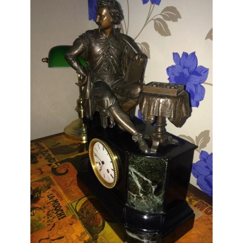 Antique slate clock. Japy freres 1880s