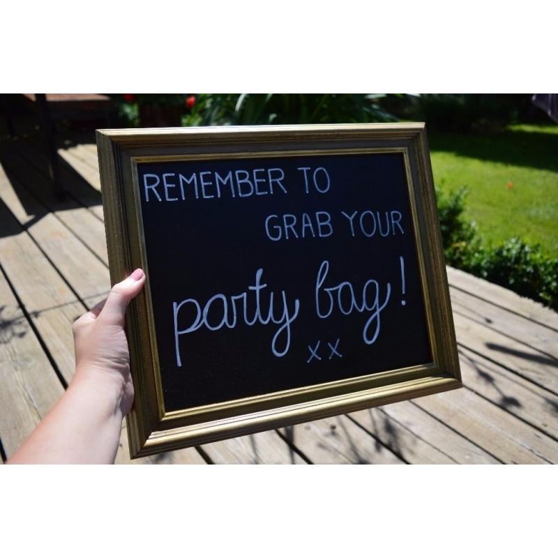 **GOLD FRAME CHALKBOARD**