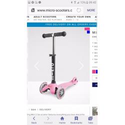 Mini 2 go micro scooter - only 8 weeks old