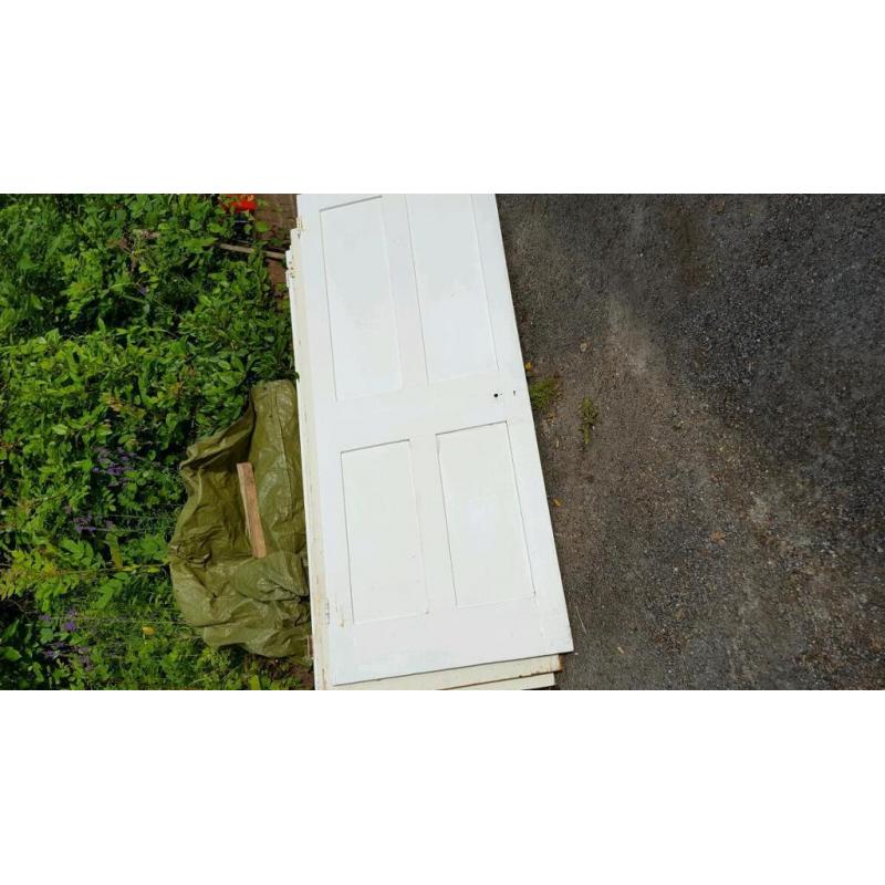 FOUR SOLID HEAVY INTERNAL DOORS