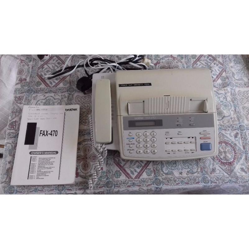 Fax Machine and Phone.