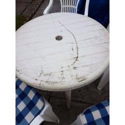 Garden table & 4 chairs