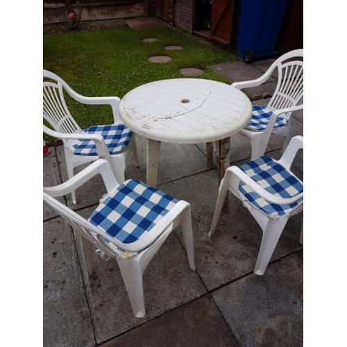 Garden table & 4 chairs