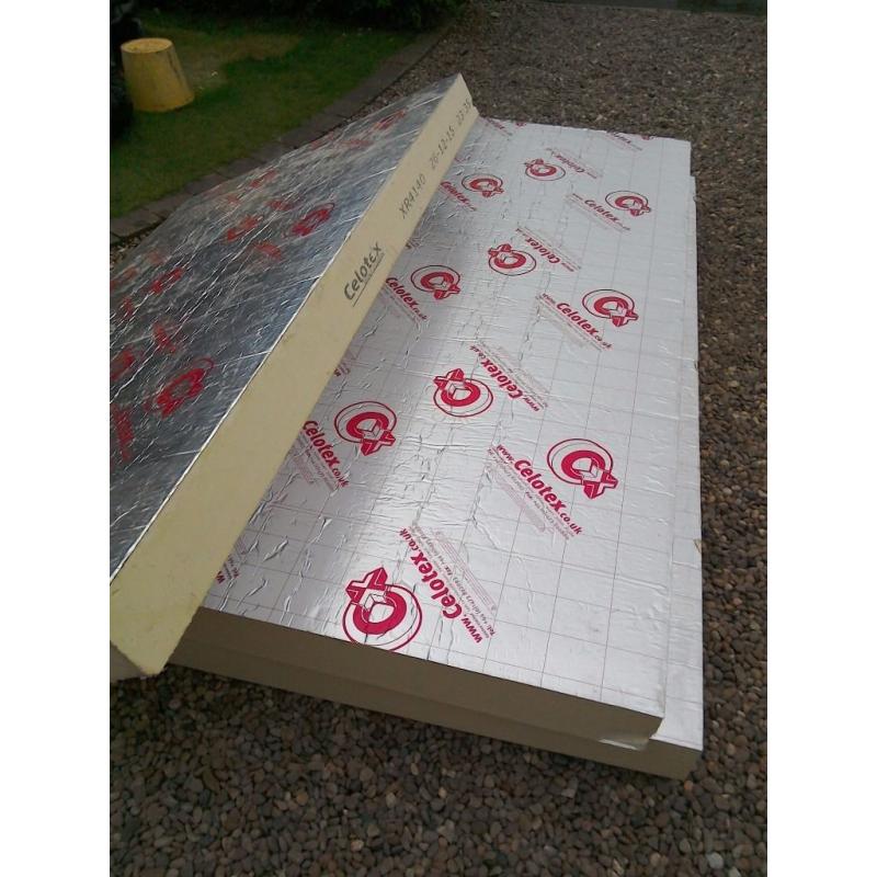 Celotex XR4000 insulation board x 2 plus a 3.1/4 board. 140mm thick