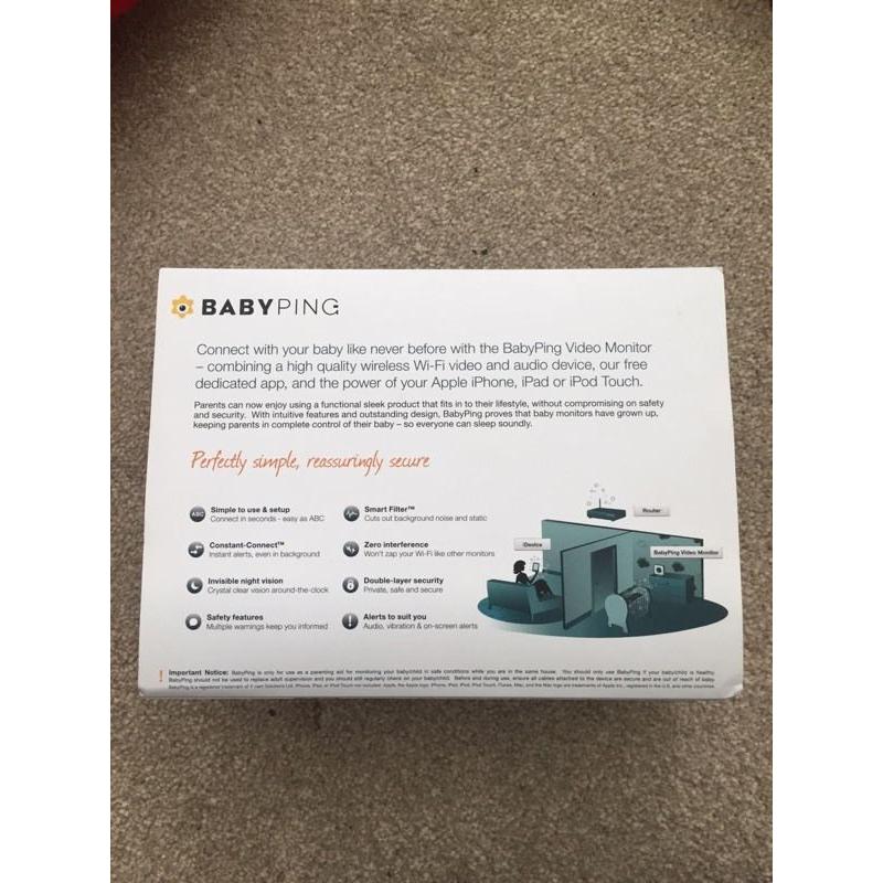 Babyping video baby monitor