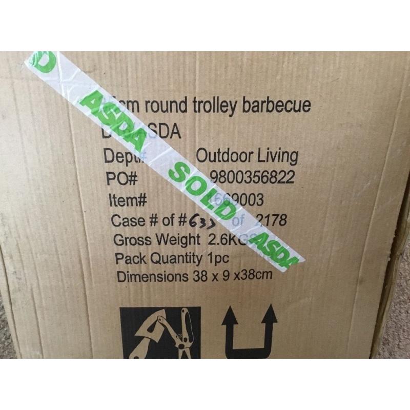 New in box round trolley barbeque