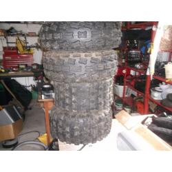 set of 4 quad tyres