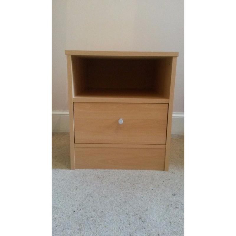 Bedside Chest/ Cabinet/ Locker, Beech