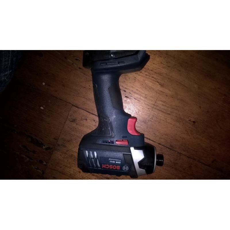 BOSCH GDR 18-Li 18 VOLT LITHIUM IMPACT DRILL 2 X BATTERIES AND CHARGER