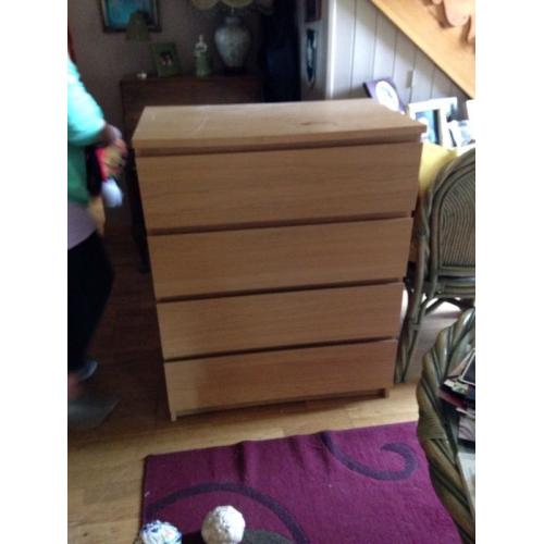 IKEA malm set of 4 drawers