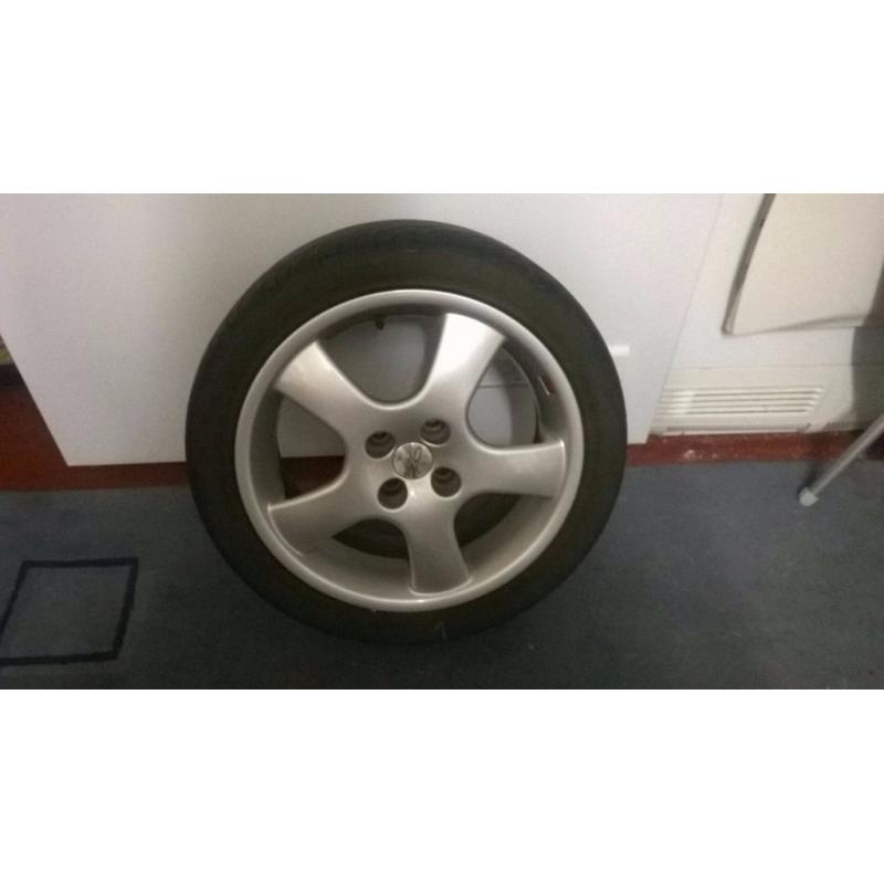 17inch alloy wheels with decent tires.oz alloys 4*100 fitment .very good condition