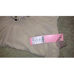 Strapless cream lipsy dress - size 10