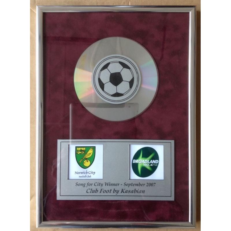 Norwich City FC souvenir disc