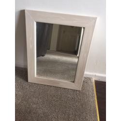 Bathroom mirror and toilet roll holder