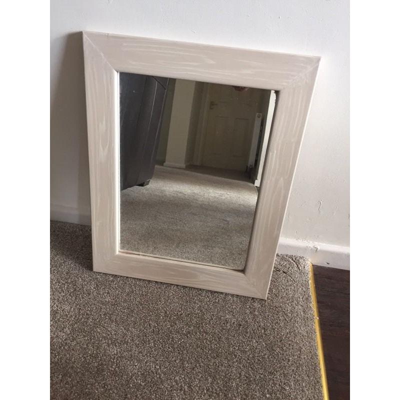 Bathroom mirror and toilet roll holder