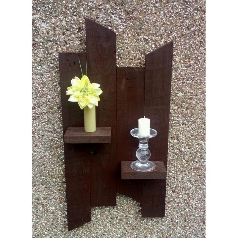 Handmade pallet wall art,floating shelves design.all fittings included.