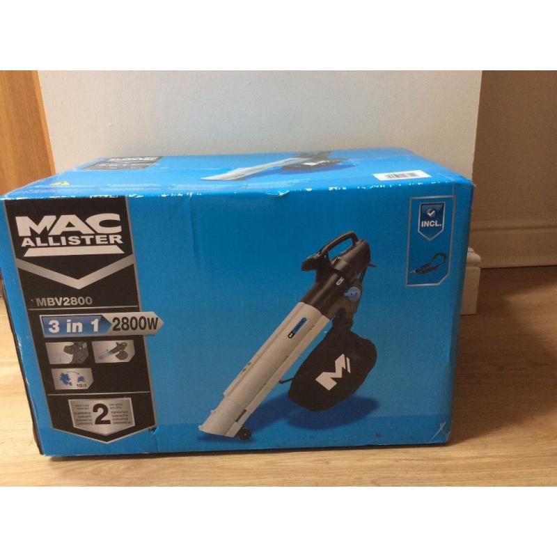 Mac Allister Electric Garden Blow Vac. Never used still in packaging