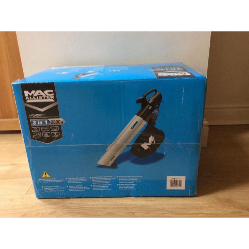 Mac Allister Electric Garden Blow Vac. Never used still in packaging