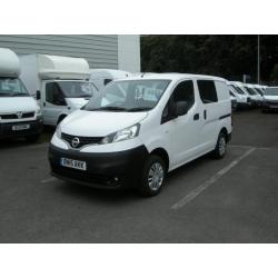 2015/15 NISSAN NV200 ACENTA 90 1.5DCI EURO 5 TSLD COMBI 5 SEATER CREW DIESEL VAN