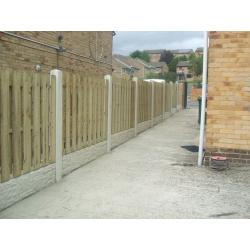 Concrete Fencing & Repair Service with Vacuum Treated Fence Panels(No painting/spraying required)
