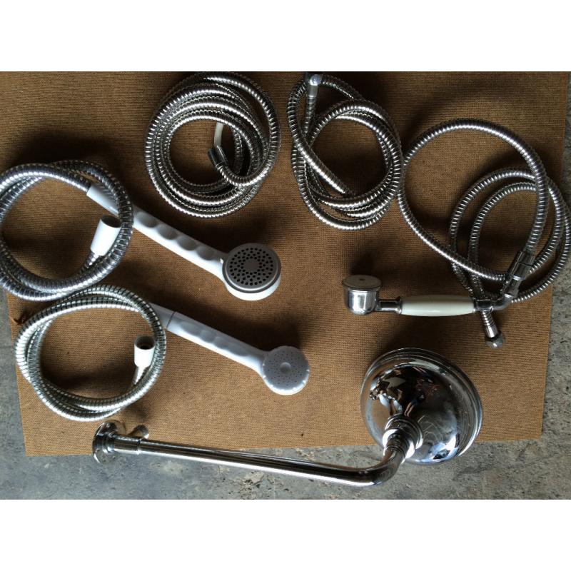 Shower Heads and hoses-various types and shapes