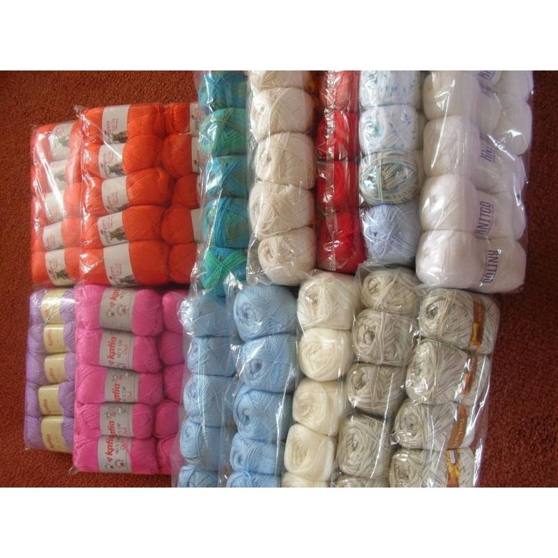 Knitting Wool D K assorted coloursJob Lot 90 Balls New & Banded