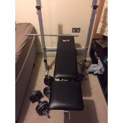 Bench press and sit up press with over 40 kg weights