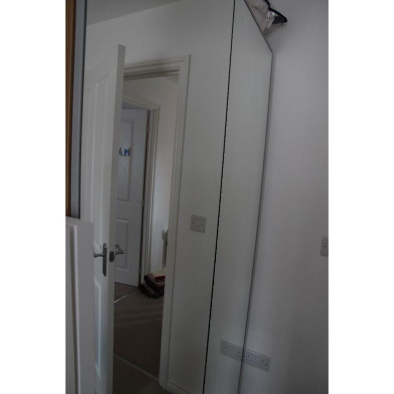 Large spacious double mirror door wardrobe