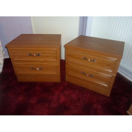 two bedside cabinet in teak