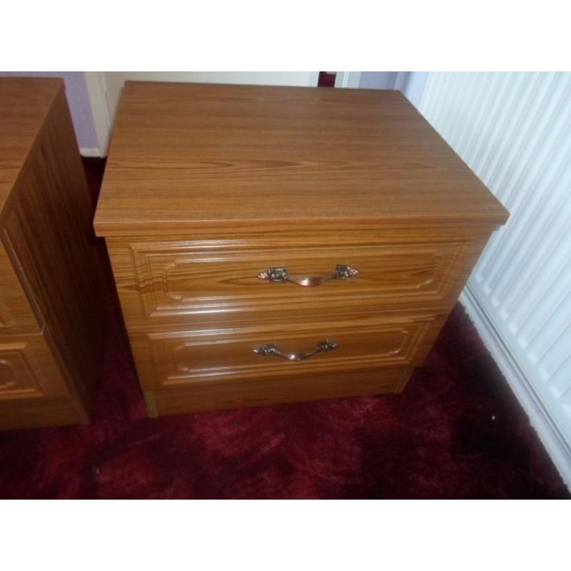 two bedside cabinet in teak